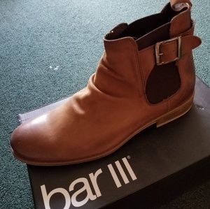 Genuine Leather Light Brown Boots, rubber bottom